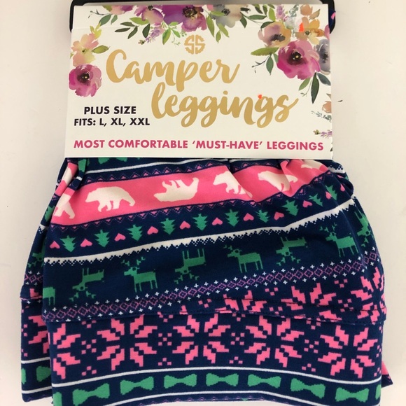 Simply Southern Camper Leggings Bear Snowflakes - Picture 2 of 6